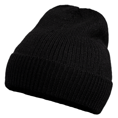 Mütze aus 100 % Baby-Alpakawolle - Schwarz
