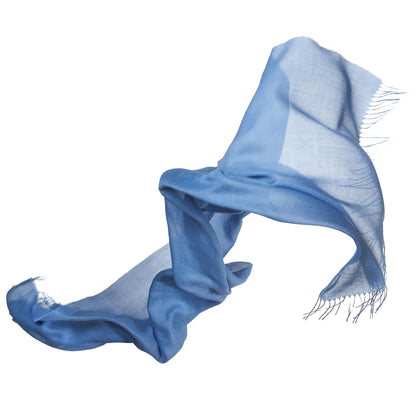 Pashmina 70% Baby-Alpakawolle & 30% Seide Königsblau