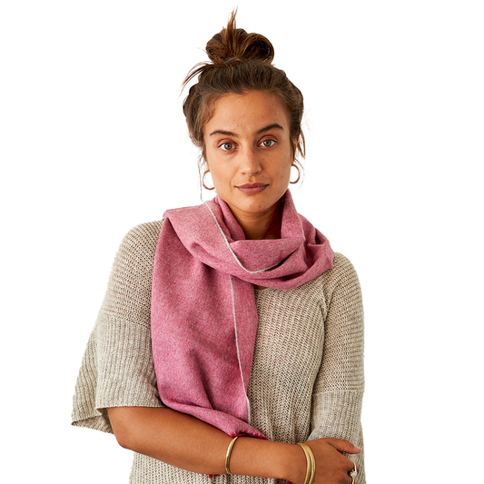 Schal aus 100 % Baby-Alpakawolle – Bordeaux