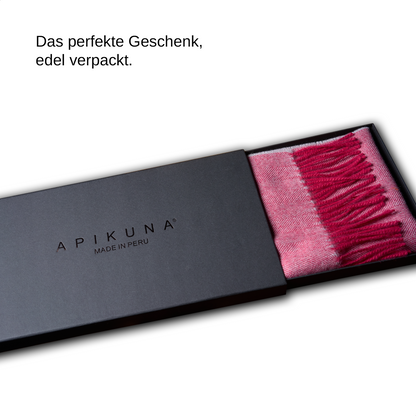 Schal aus 100 % Baby-Alpakawolle – Bordeaux