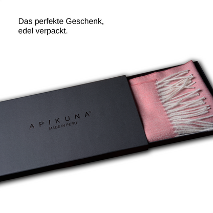 Schal aus 100 % Baby-Alpakawolle – Rosa