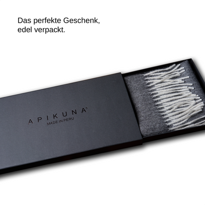 Schal aus 100 % Baby-Alpakawolle – Anthrazit