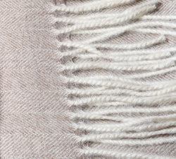 Schal aus 100 % Baby-Alpakawolle – Beige