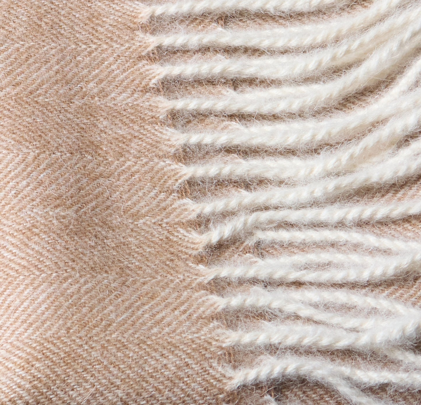 Schal aus 100 % Baby-Alpakawolle – Camel