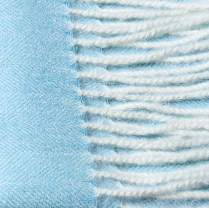 Schal aus 100 % Baby-Alpakawolle – Hellblau