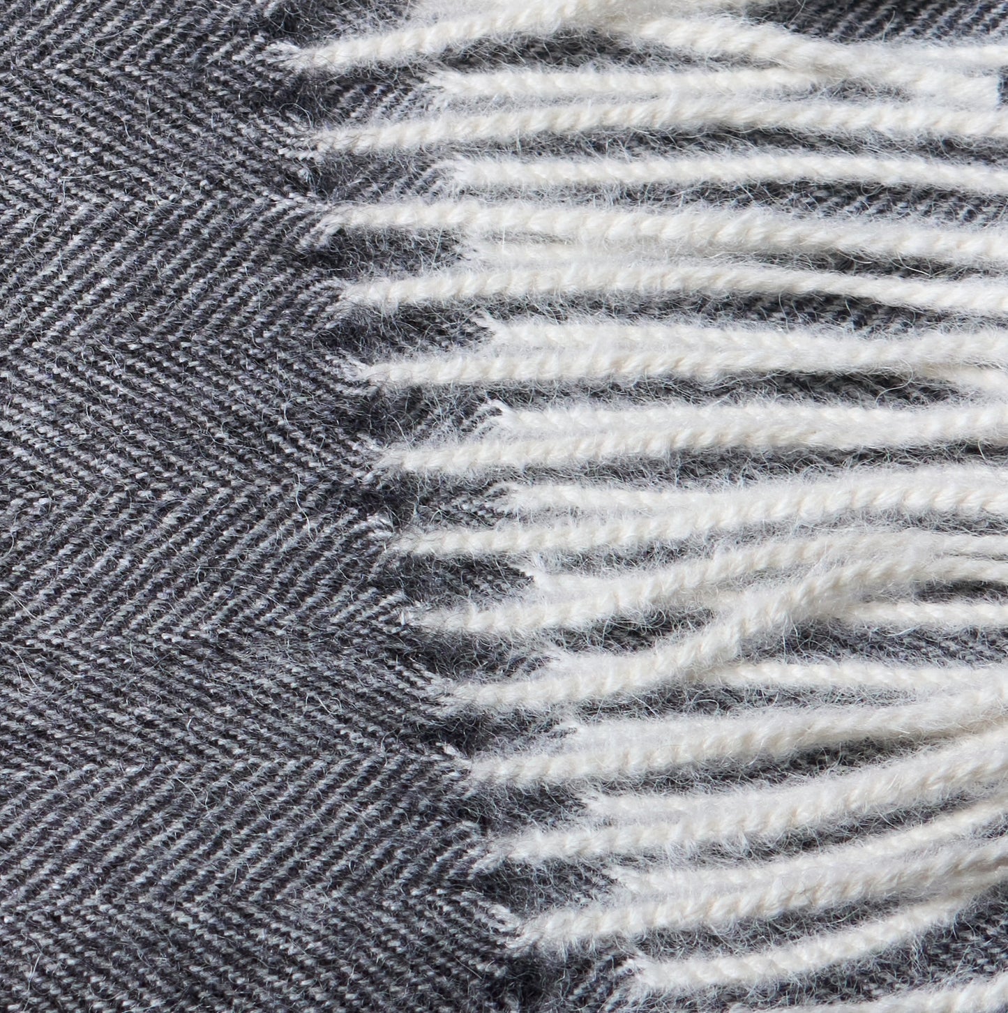 Schal aus 100 % Baby-Alpakawolle – Anthrazit