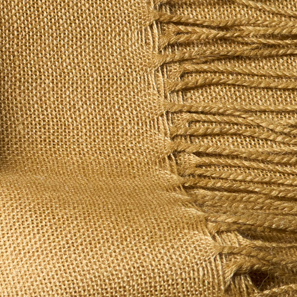 Pashmina 70% Baby-Alpakawolle & 30% Seide Goldgelb