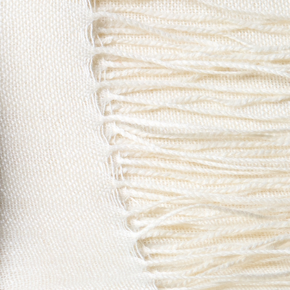 Pashmina 70% Baby-Alpakawolle & 30% Seide Elfenbein