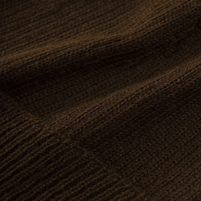 Mütze aus 100 % Baby-Alpakawolle - Dunkelbraun