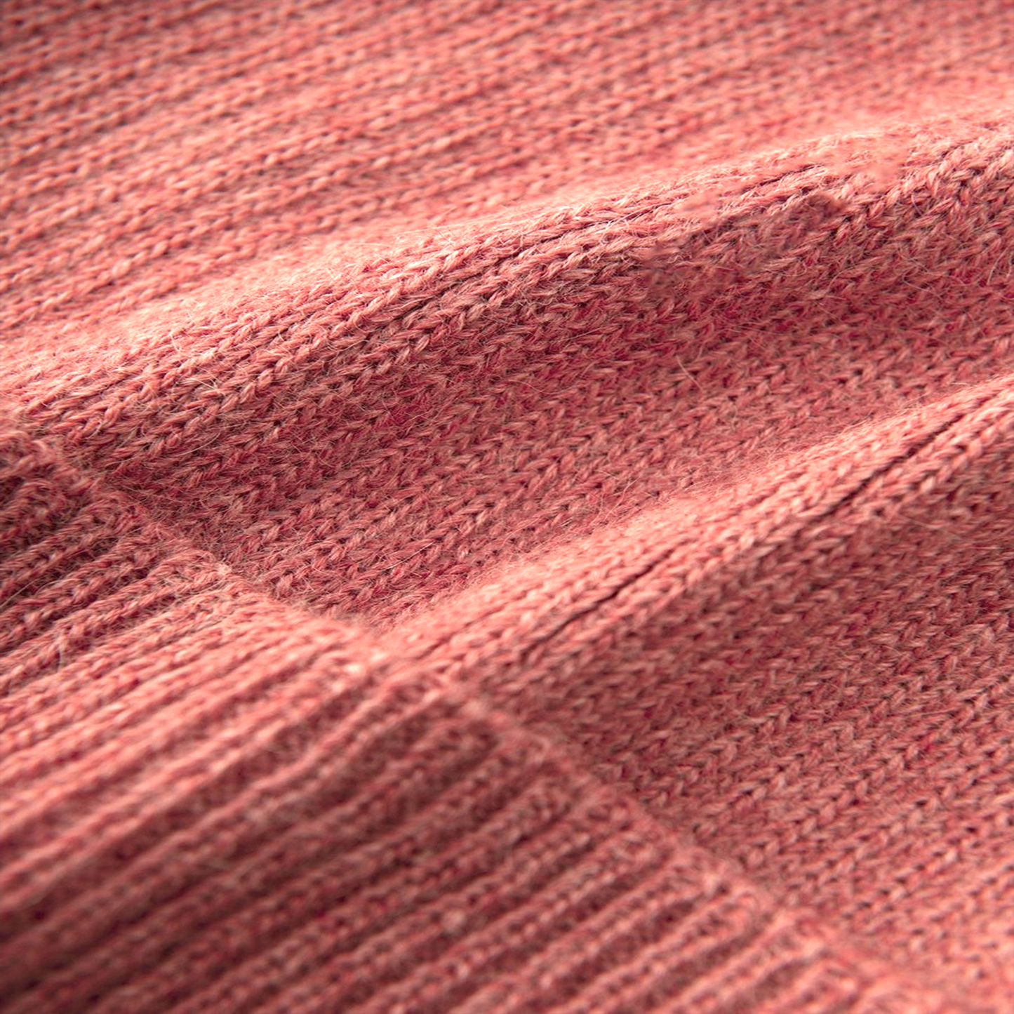 Mütze aus 100 % Baby-Alpakawolle - Korallenrot